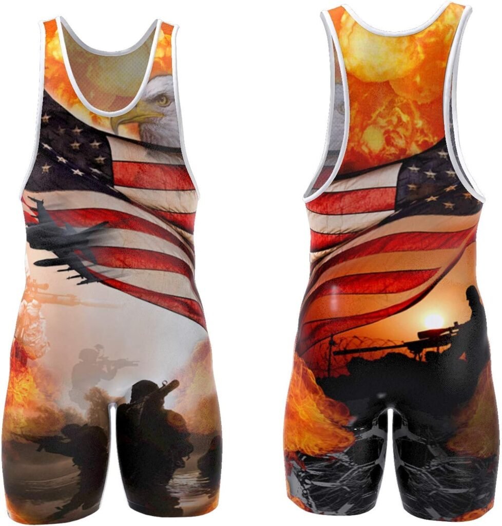 4 Time All American Sublimated Wrestling Singlet