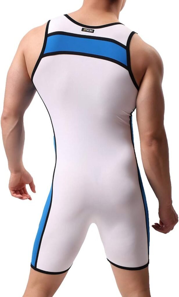 Wmierfi Ice Silk Mens Athletic Supporters Sport Swim Bodysuit Slim Fit Wrestling Singlets Leotard Underwear Jumpsuits